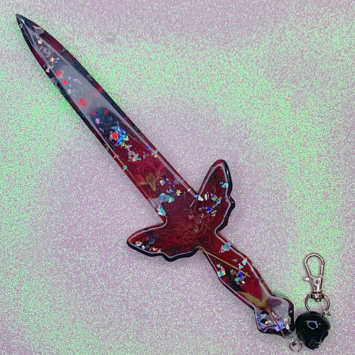 Red Floral Death's Head Moth Dagger SHAKER